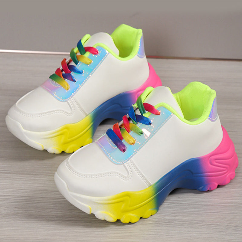 Imogen – Chaussures de Sport pour Femmes Arc-en-Ciel à Semelle Épaisse