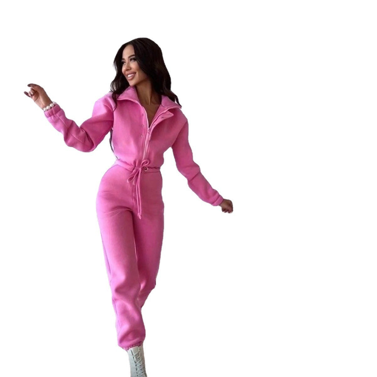 Denise – Jumpsuit décontracté à col montant pour femmes