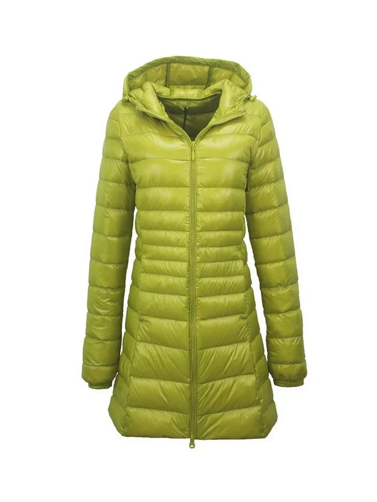 Anna – Long manteau d'hiver matelassé pour femmes