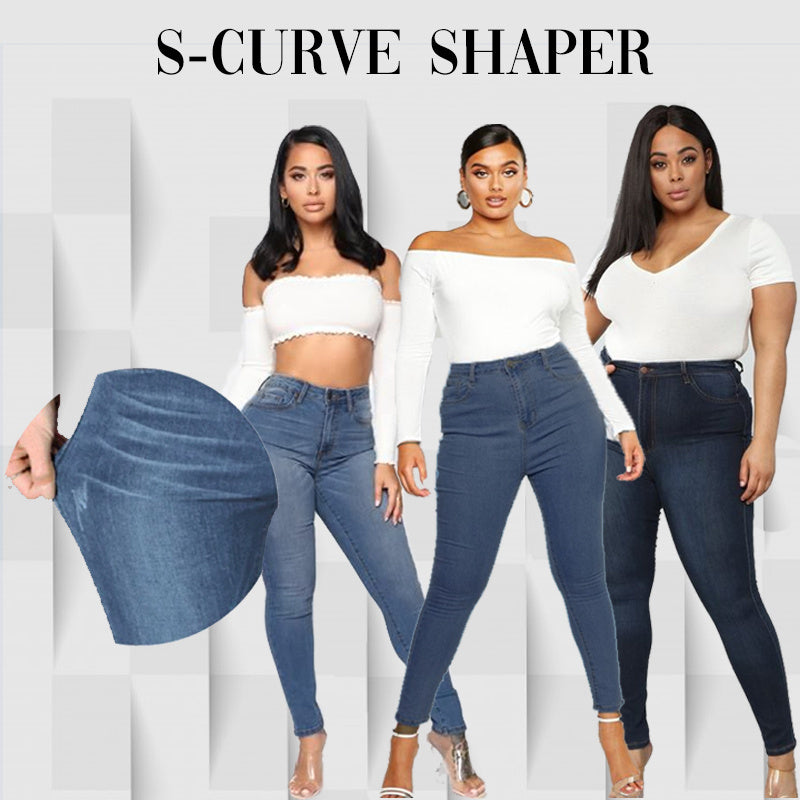 Susan – Jean Skinny Taille Haute en Denim Stretch