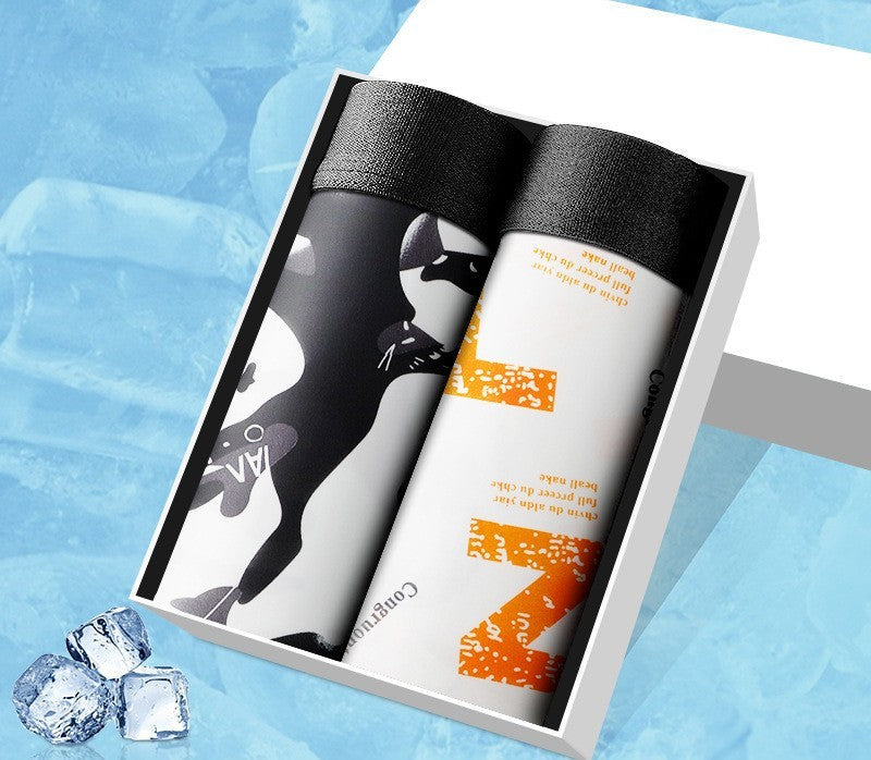 Harry – Boxers en soie glacée respirants pour hommes