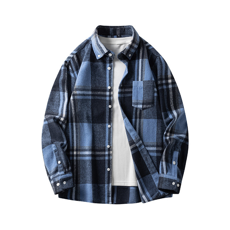 Grant – Chemise à manches longues en flanelle épaisse à carreaux