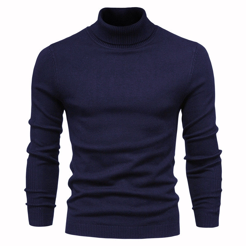Jeffrey – Schmal geschnittener Herrenpullover mit Stehkragen