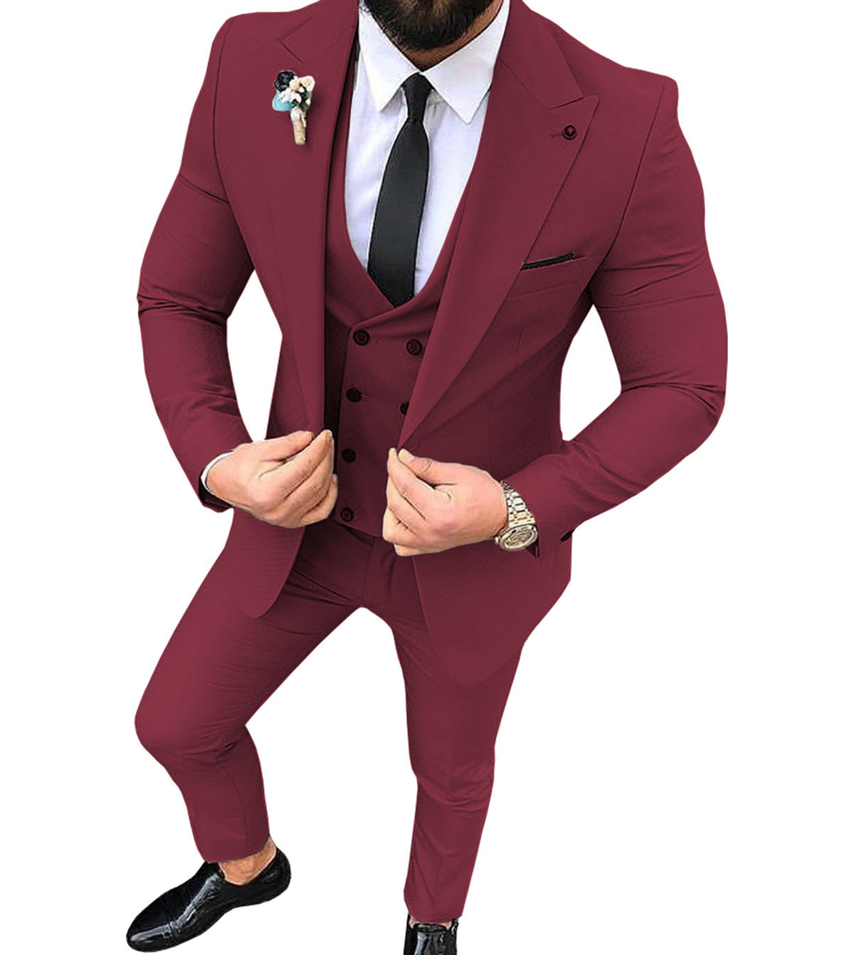 James – Costume Homme Élégant avec Col à Revers