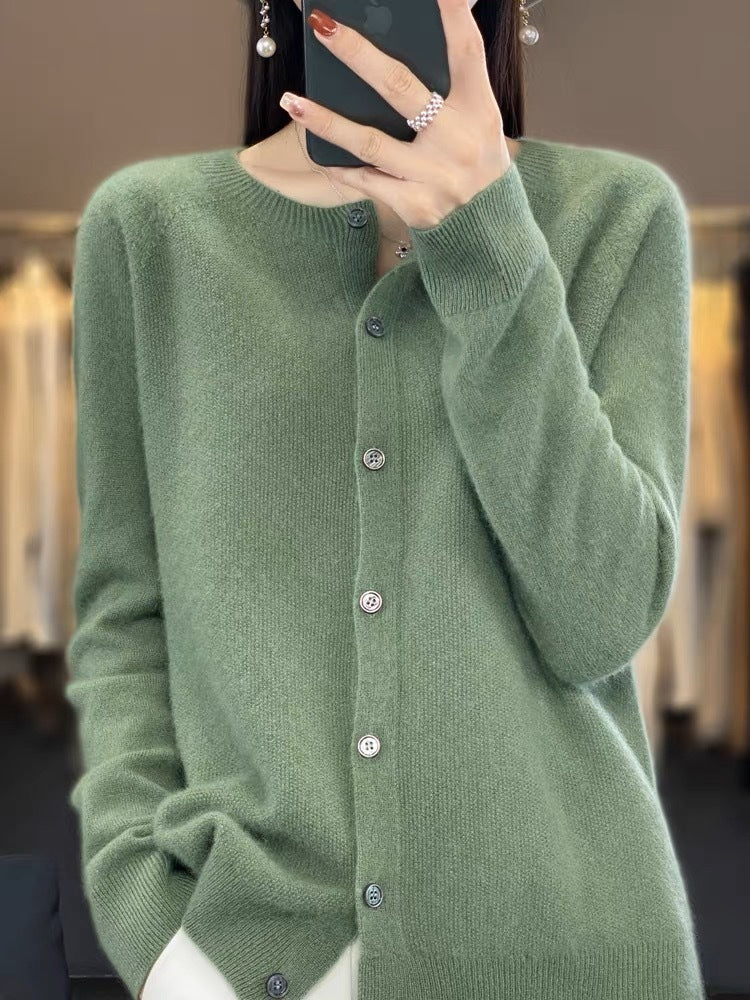 Robyn – Cardigan en laine mérinos avec cachemire