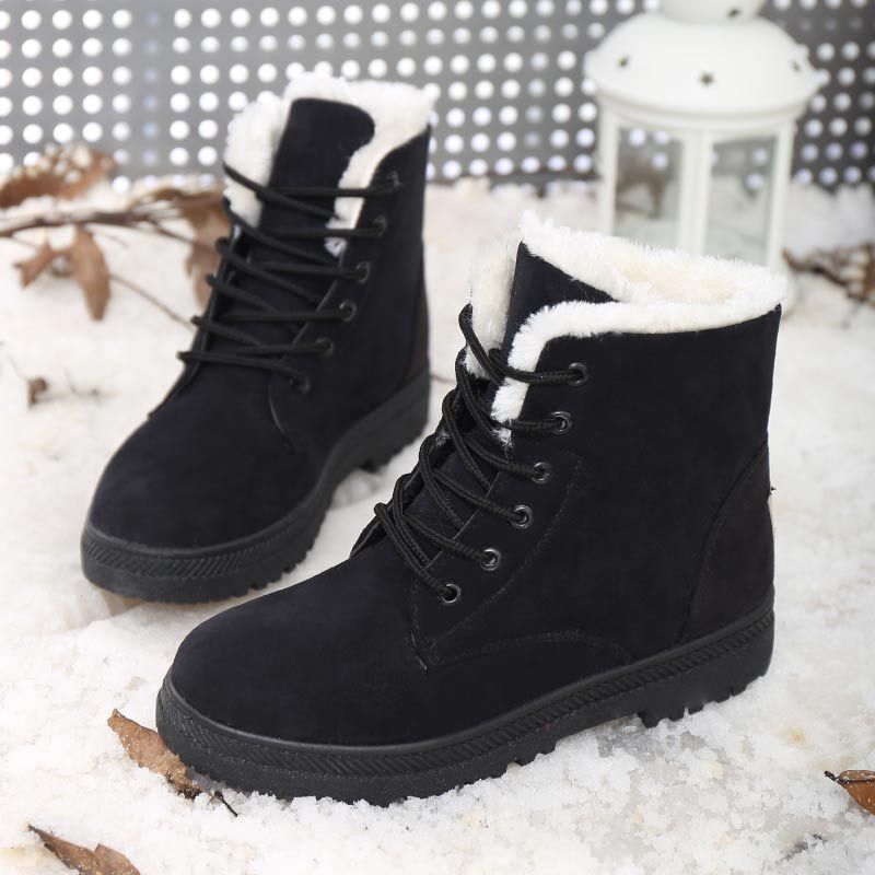 Angela – Bottes d'hiver avec col en peluche chaude pour femmes