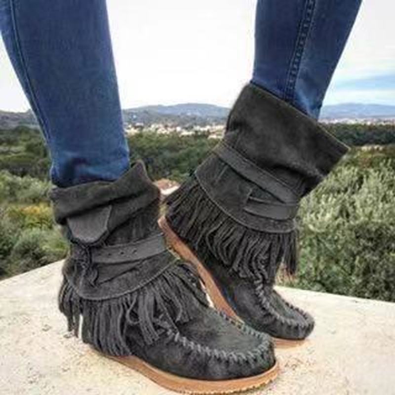 Adele – Bottes à Franges et Boucle pour Femme