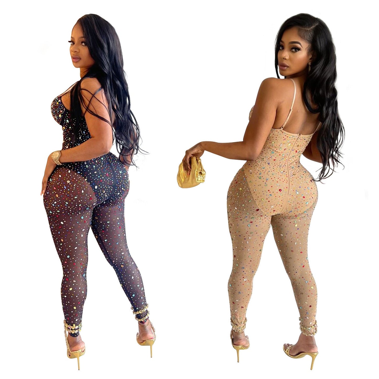 Juliet – Combinaison Femme avec Mesh et Strass