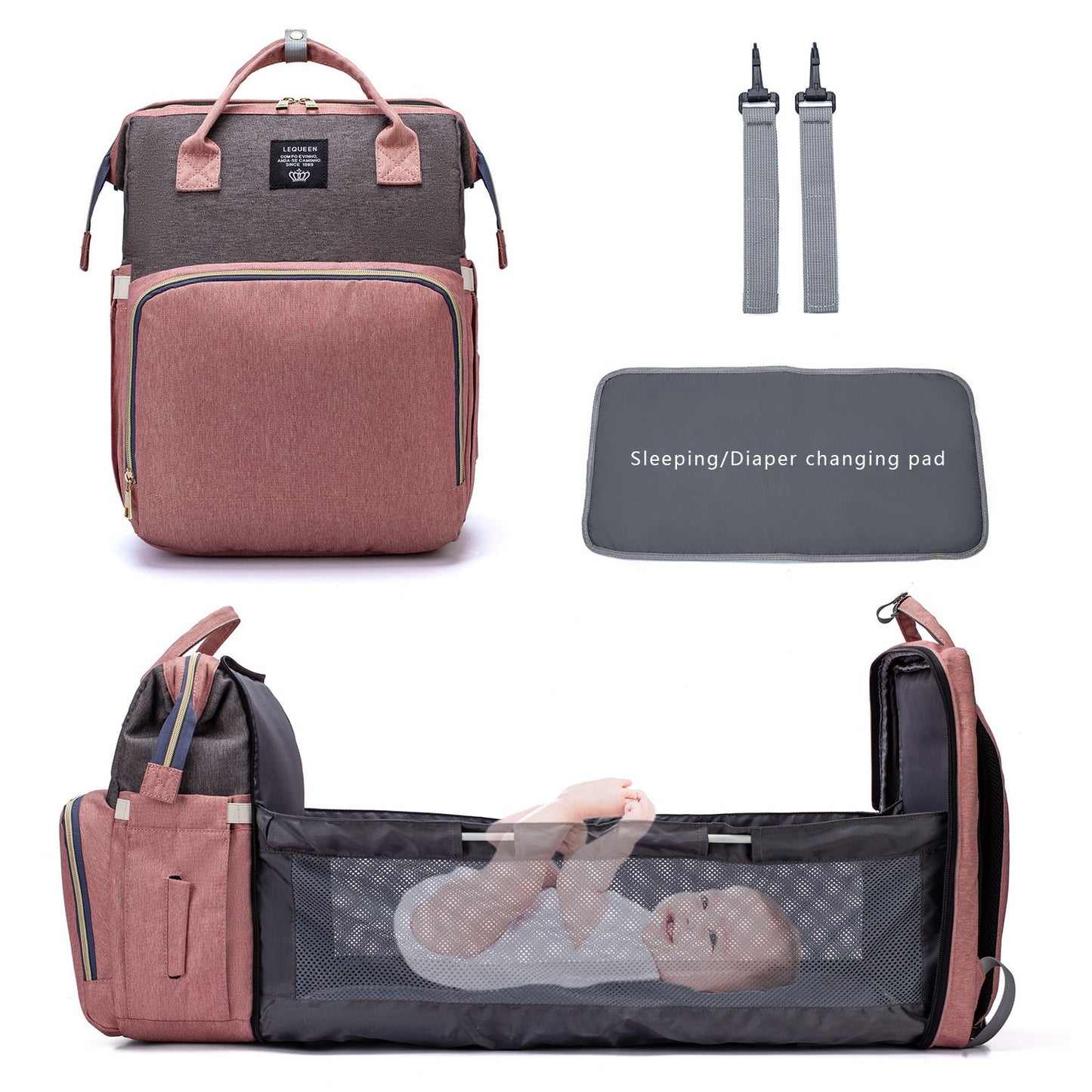 Carly – Sac à langer grande capacité pour mamans au design élégant