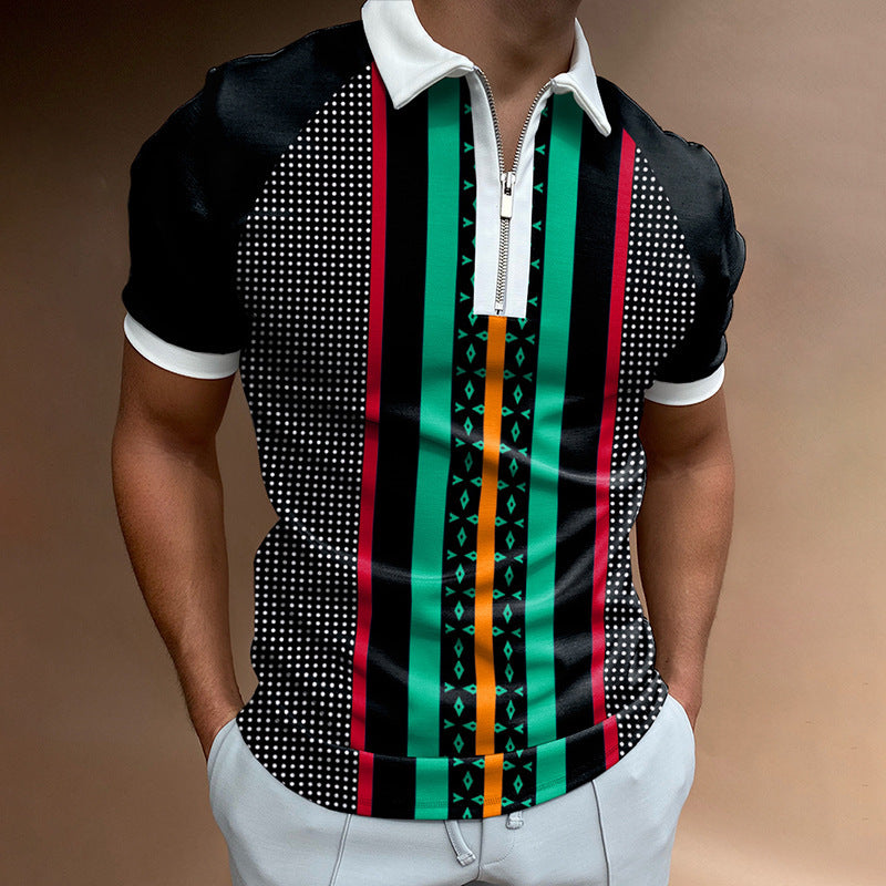 Terrence – T-shirt décontracté pour homme avec motif rayé