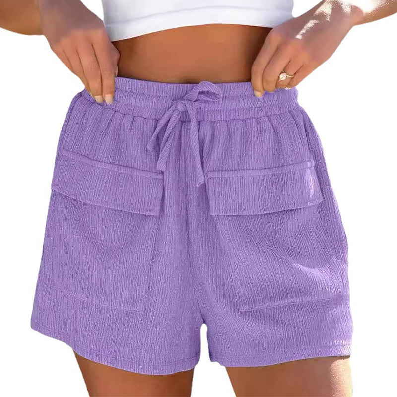 Marion – Shorts d'été avec cordon et poches pour femmes