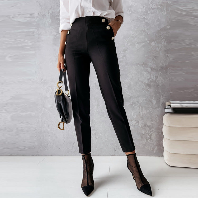Mary – Pantalon de Costume Printemps Coupe Slim pour Femme