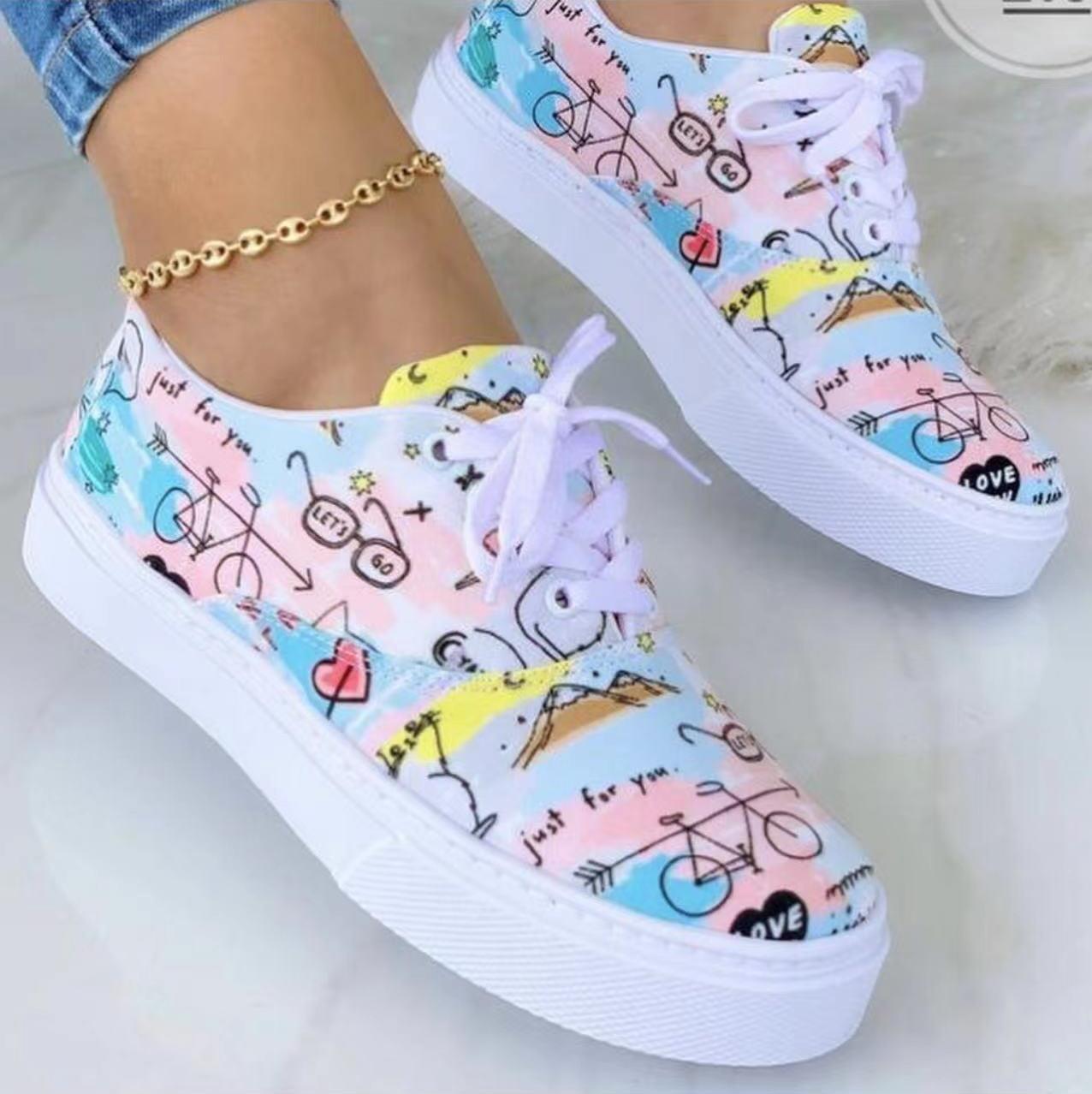 Mandy – Chaussures à Lacets en Toile pour Femmes