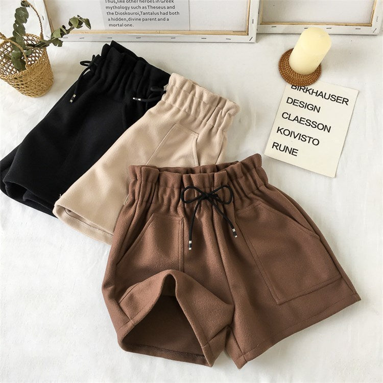 Adele – Shorts à Jambes Larges Taille Haute