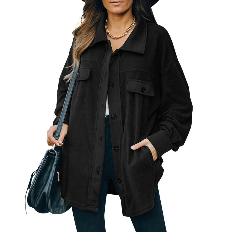 Gabrielle – Cardigan en Polaire avec Revers