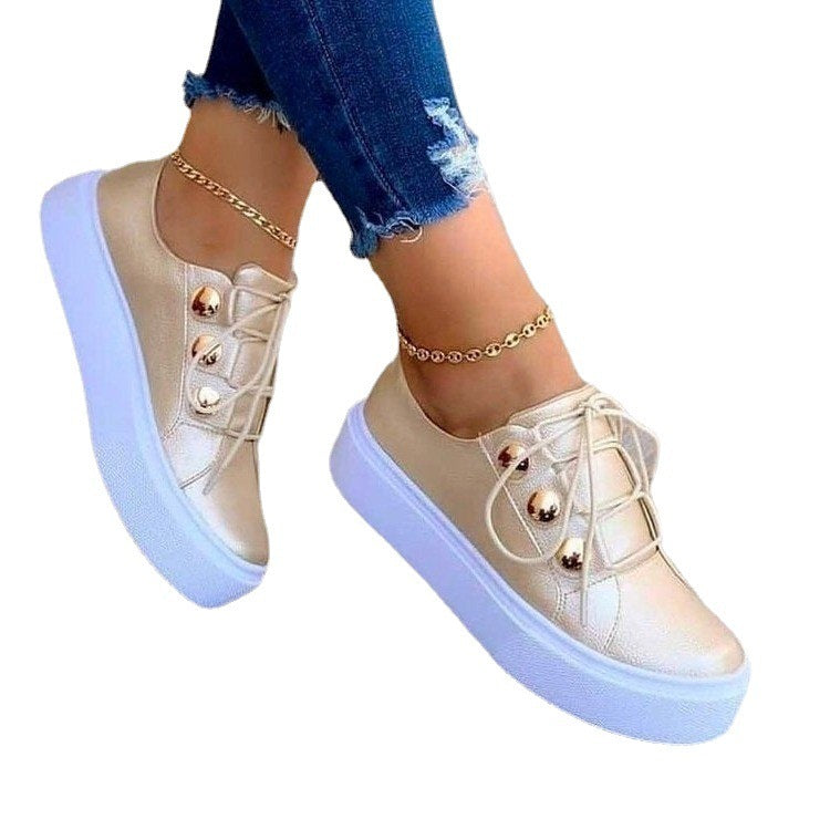 Louise – Chaussures à Lacets avec Rivets pour Femme