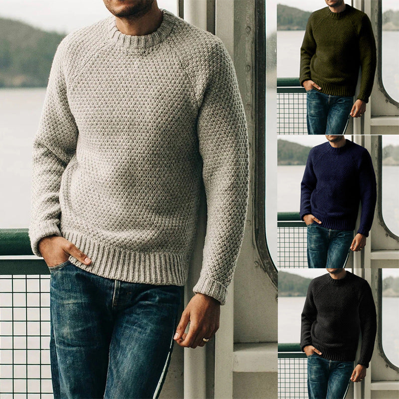 Ken – Pull-over d'hiver à col rond et design uni