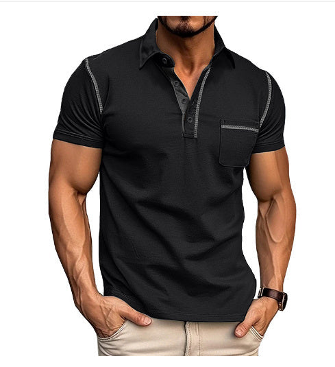 Walter – Polo à Manches Courtes pour Homme Été Décontracté Séchage Rapide