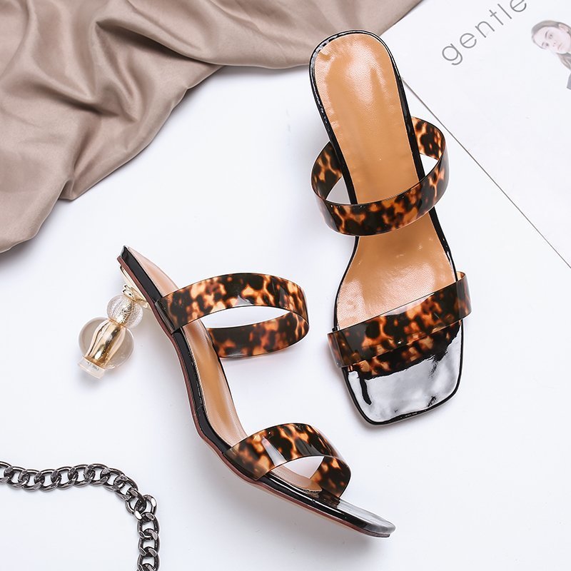 Chelsea – Chaussures à talon avec imprimé léopard