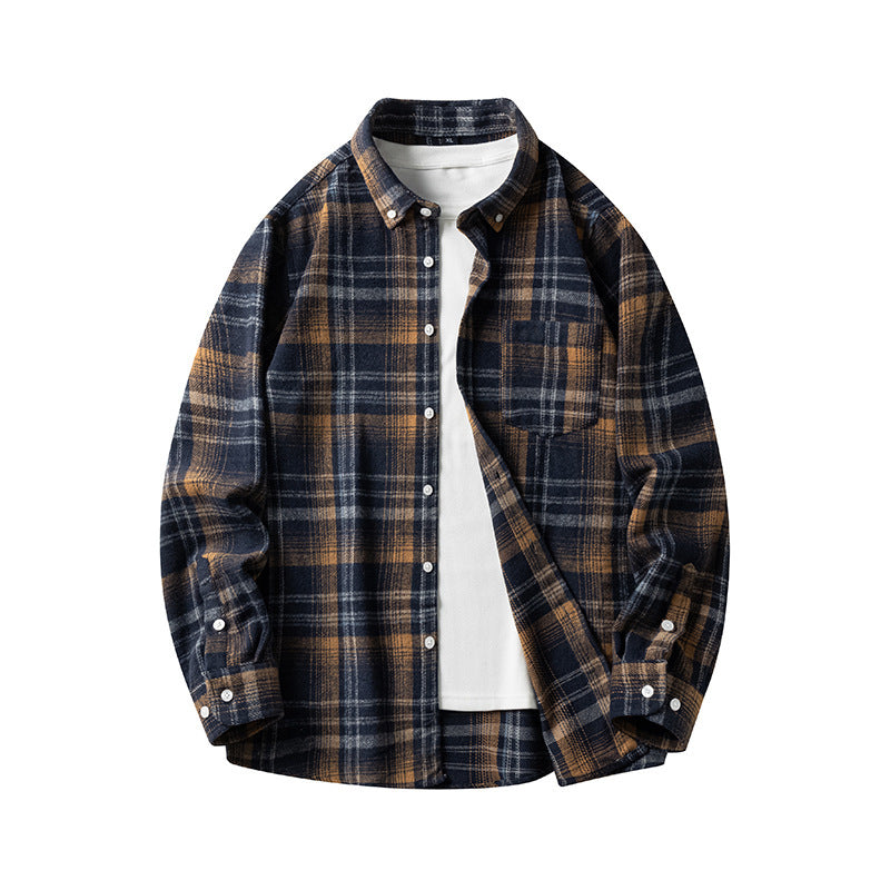 Grant – Chemise à manches longues en flanelle épaisse à carreaux