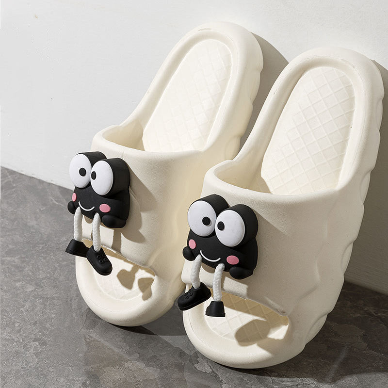 Joanne – Chaussons Doux pour Femme avec Grenouille de Dessin Animé