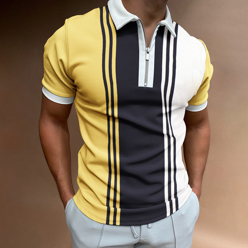 Terrence – T-shirt décontracté pour homme avec motif rayé