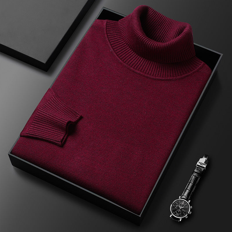 Tristan – Slim-Fit Rollkragenpullover in einfarbig