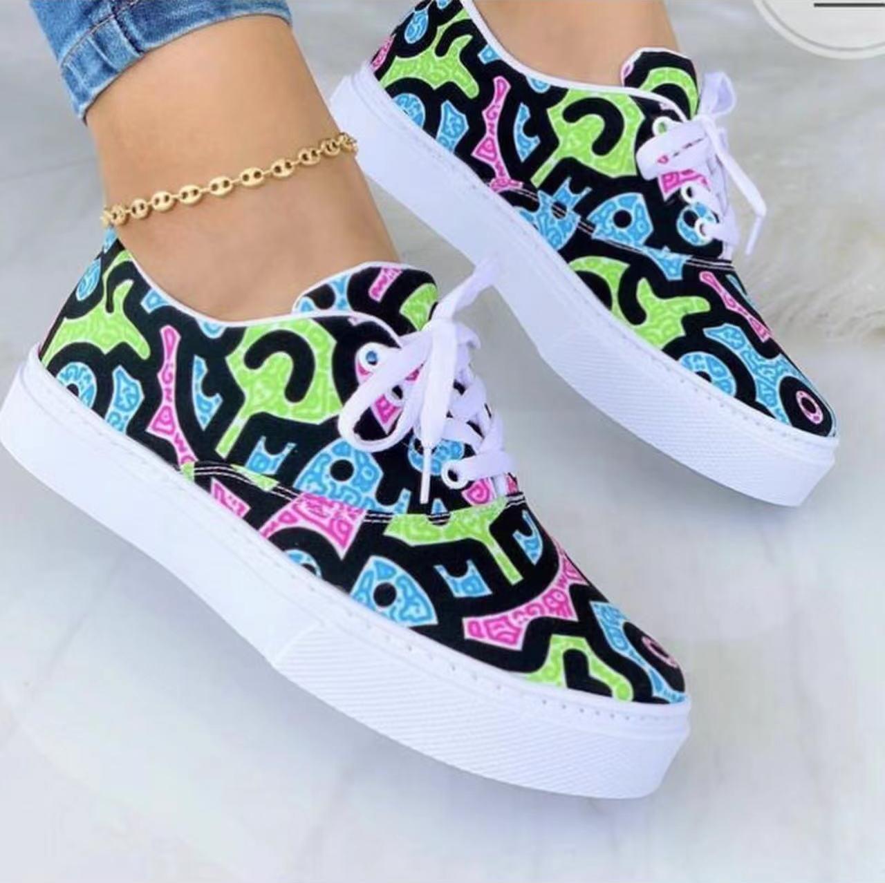 Mandy – Chaussures à Lacets en Toile pour Femmes