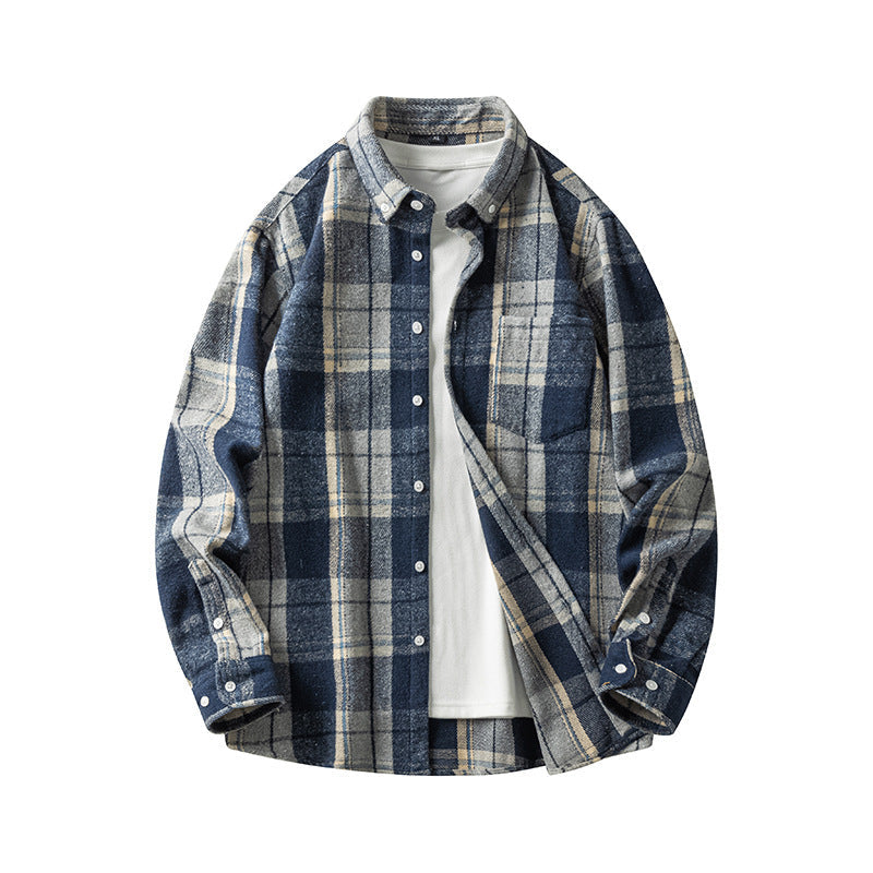 Grant – Chemise à manches longues en flanelle épaisse à carreaux