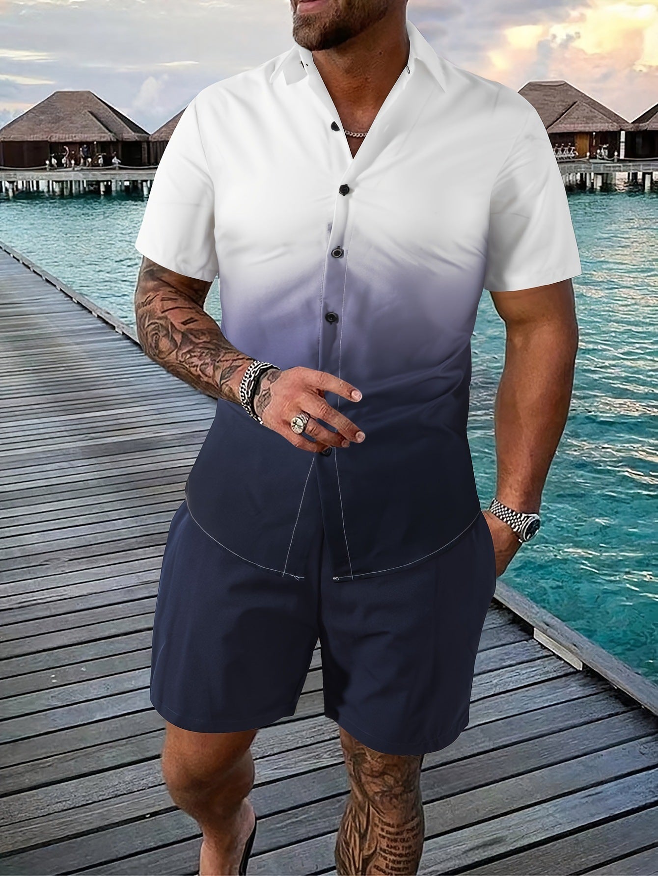 Neville – Costume Short Manches Courtes Imprimé 3D
