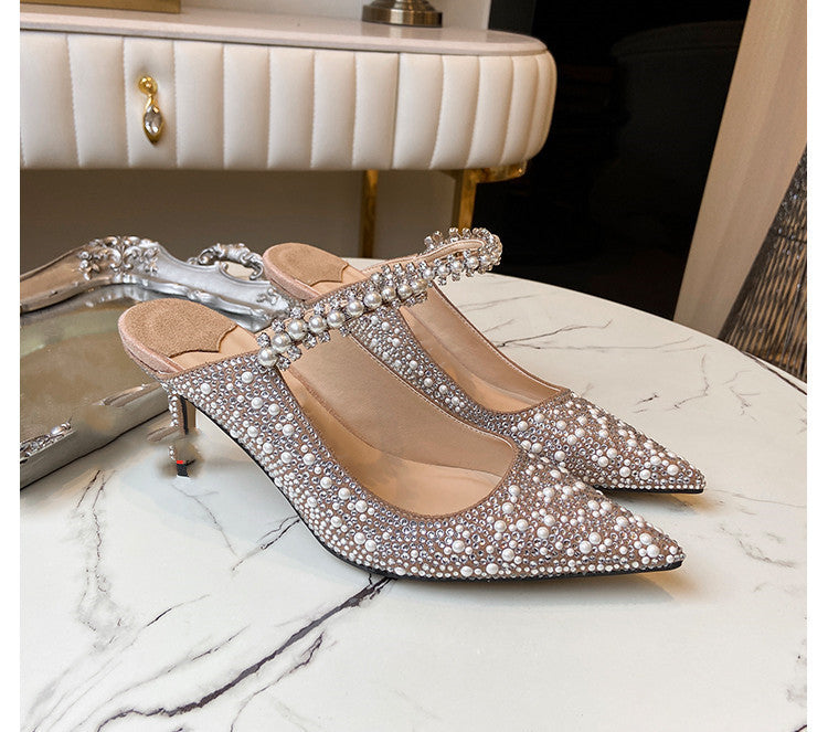 Karen – Chaussures à Pointe avec Strass et Perles