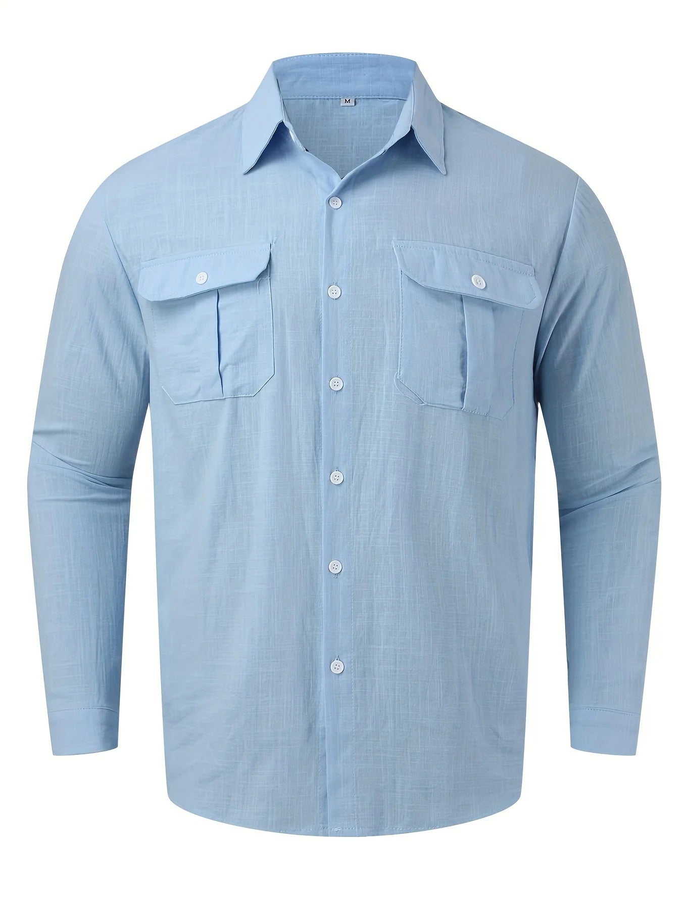 Steven – Chemise à manches longues pour homme avec poches et revers pour automne et hiver