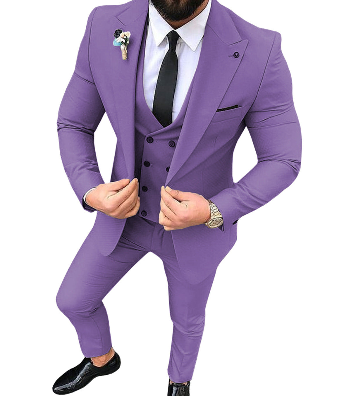James – Costume Homme Élégant avec Col à Revers