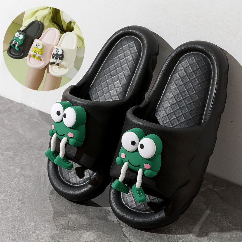 Joanne – Chaussons Doux pour Femme avec Grenouille de Dessin Animé