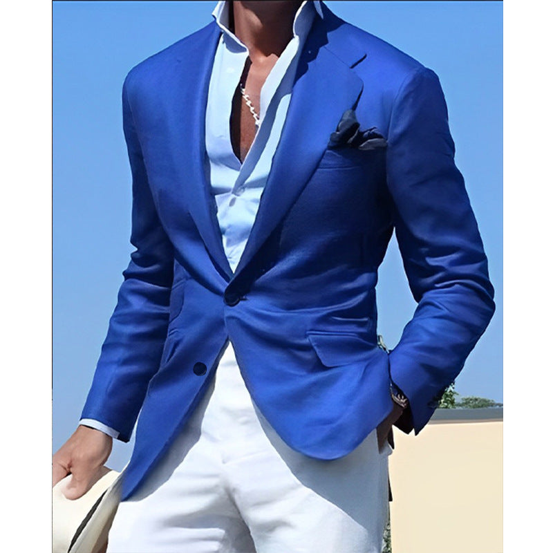Felix – Blazer Rayé pour Homme en Coupe Slim