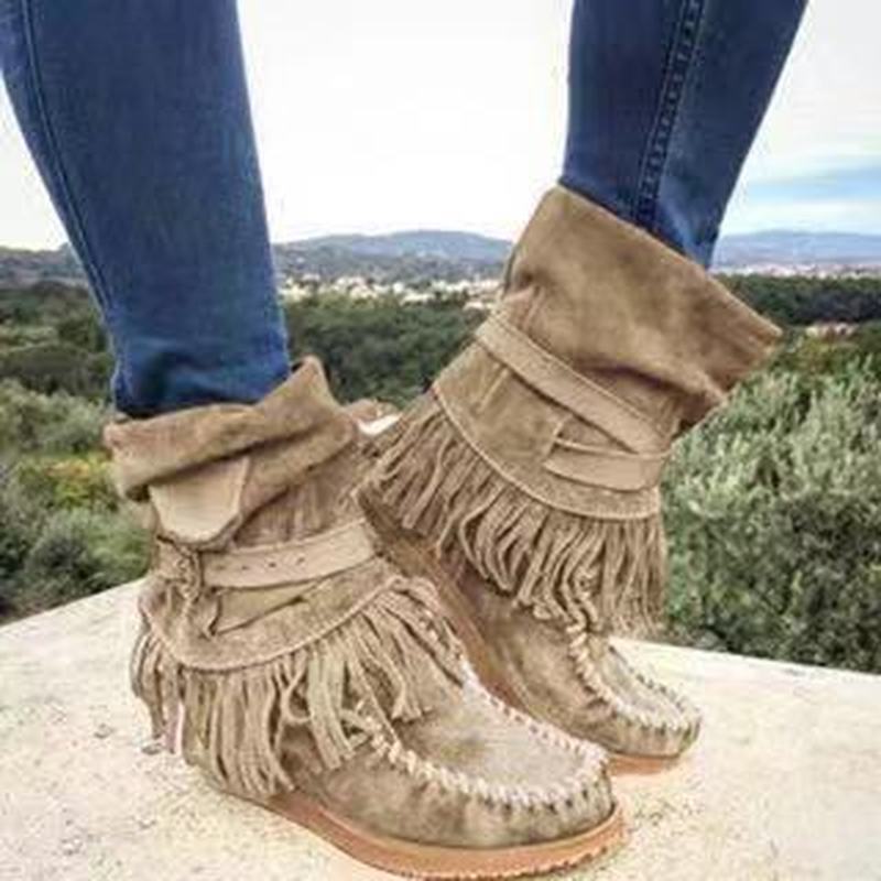 Adele – Bottes à Franges et Boucle pour Femme