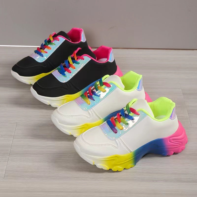 Imogen – Chaussures de Sport pour Femmes Arc-en-Ciel à Semelle Épaisse