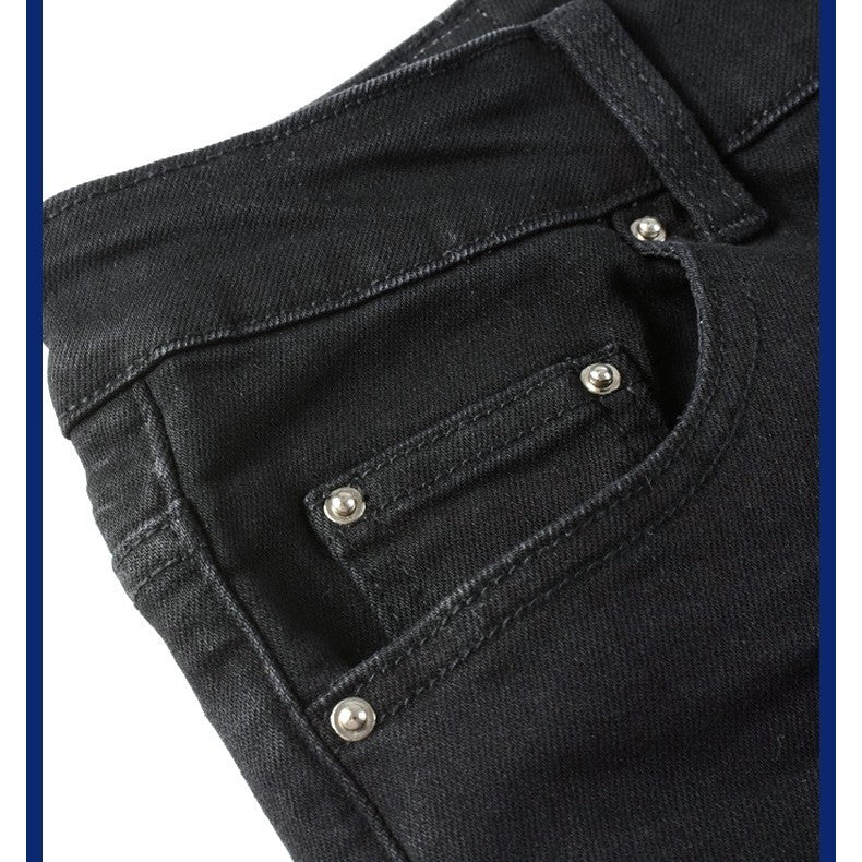 Tommy – Jean noir plissé pour hommes