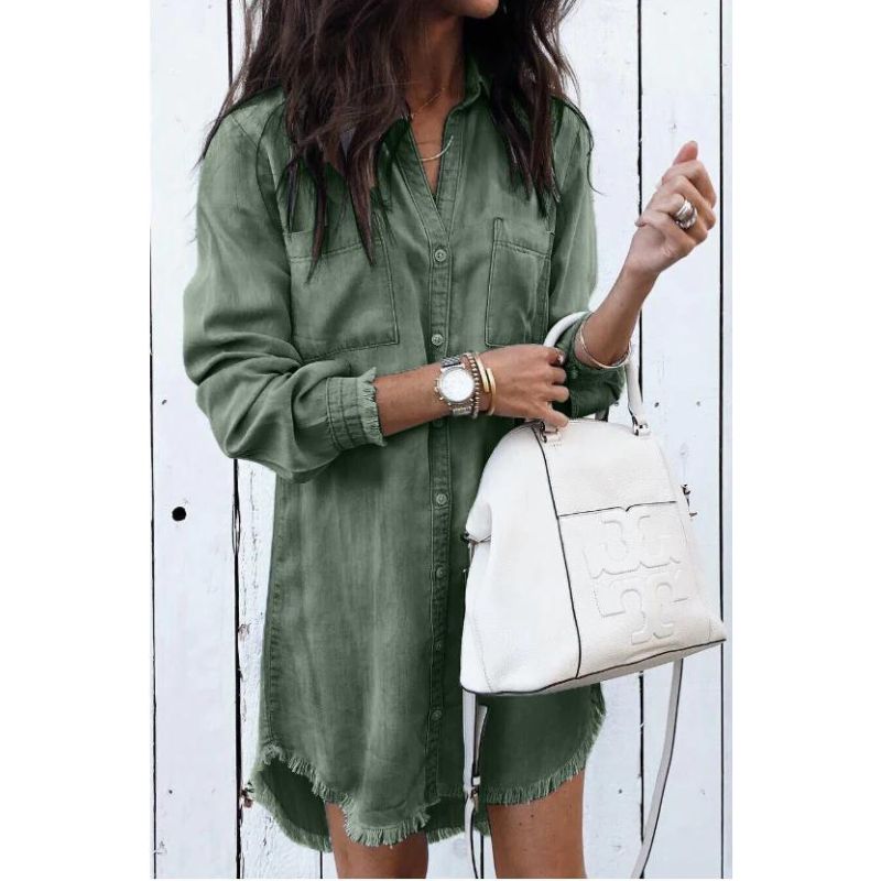 Abigail – Robe Chemise en Denim