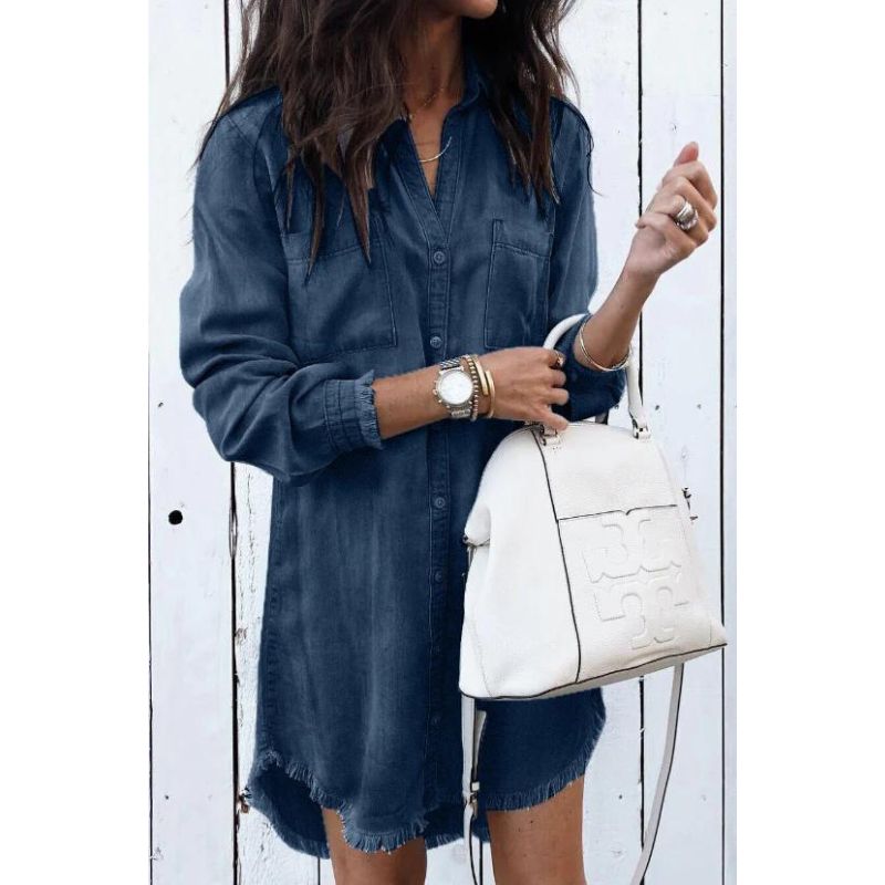 Abigail – Robe Chemise en Denim