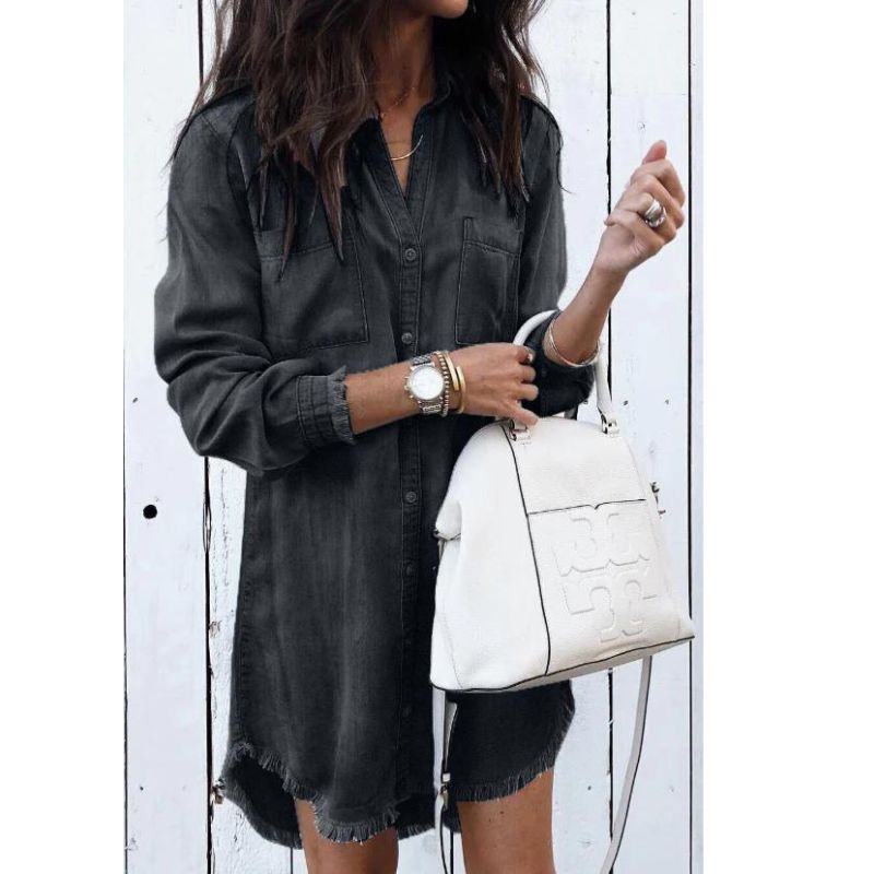 Abigail – Robe Chemise en Denim