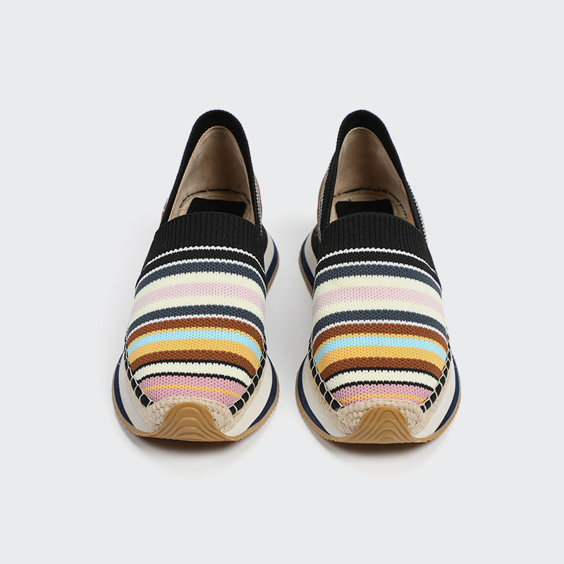 Sophia – Chaussures en Coton et Lin au Style Coréen