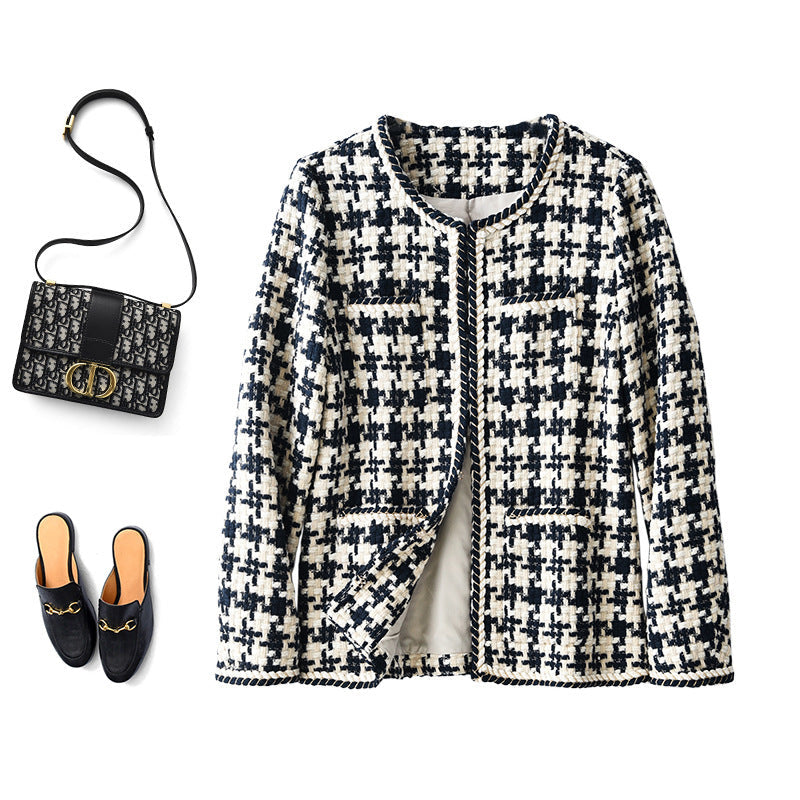 Joanne – Veste femme à motif pied-de-poule