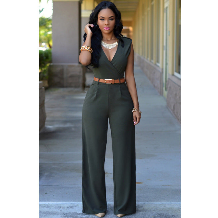 Laura – Pantalon Évasé Taille Haute avec Ceinture