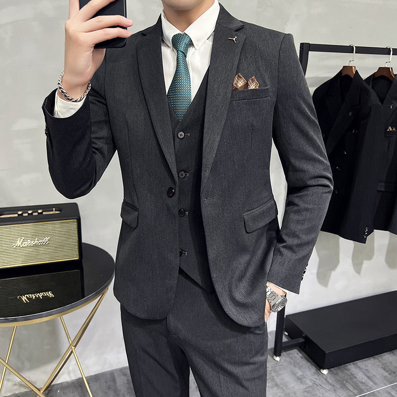 Stan – Costume rayé trois pièces pour hommes