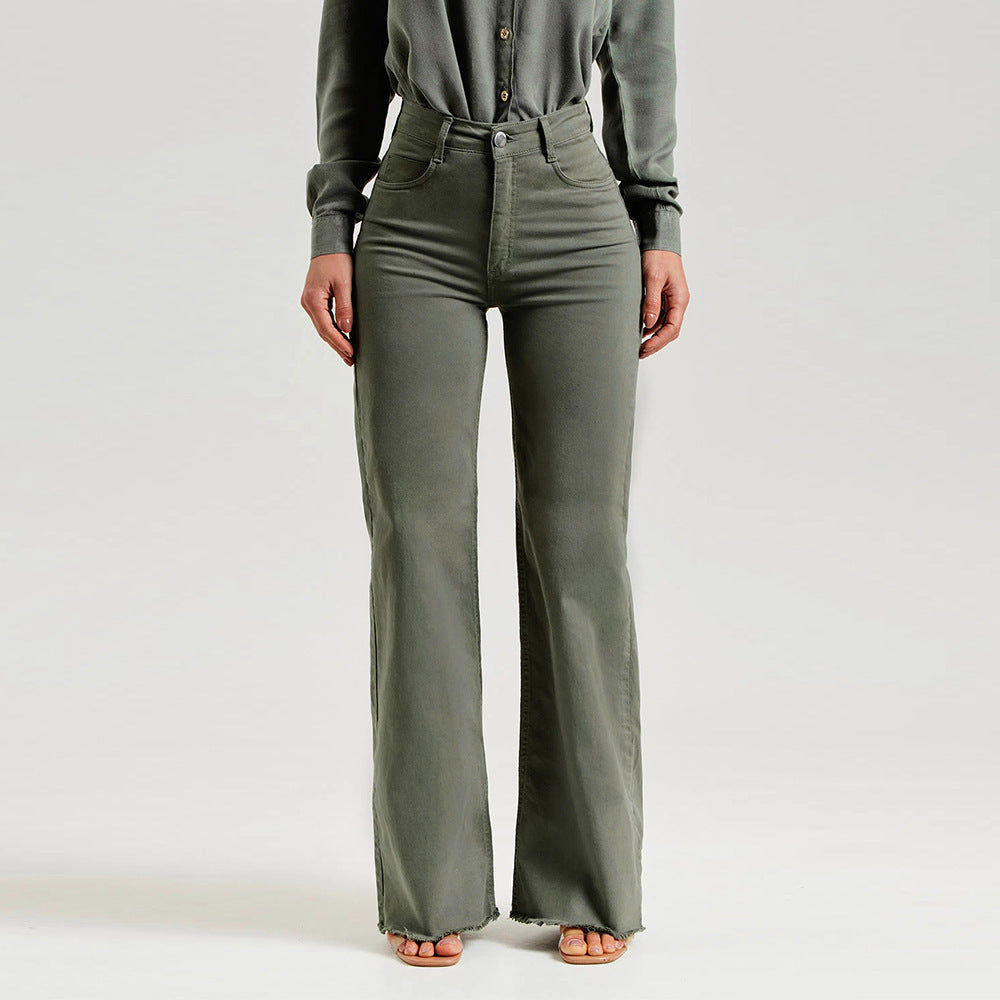 Andrea – Pantalon Évasé à Franges