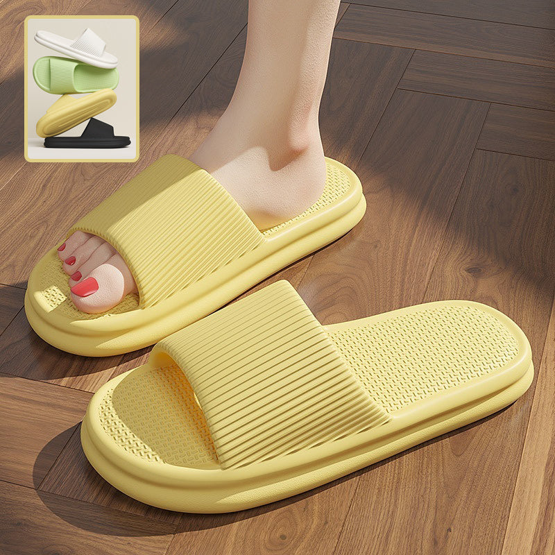 Leah – Chaussons à Rayures pour Femme avec Semelle Antidérapante