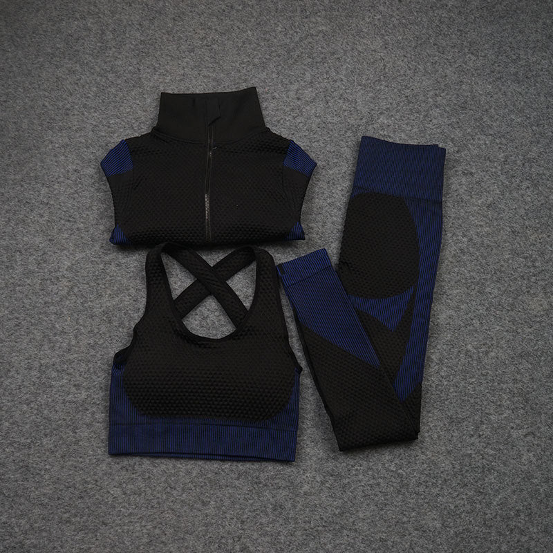 Wendy – Ensemble Fitness Stretch Trois Pièces pour Yoga