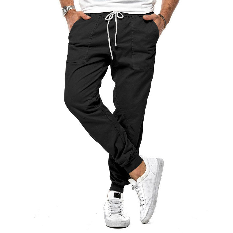 Jeffrey – Pantalon décontracté pour hommes à coupe fuselée pour loisirs et sport