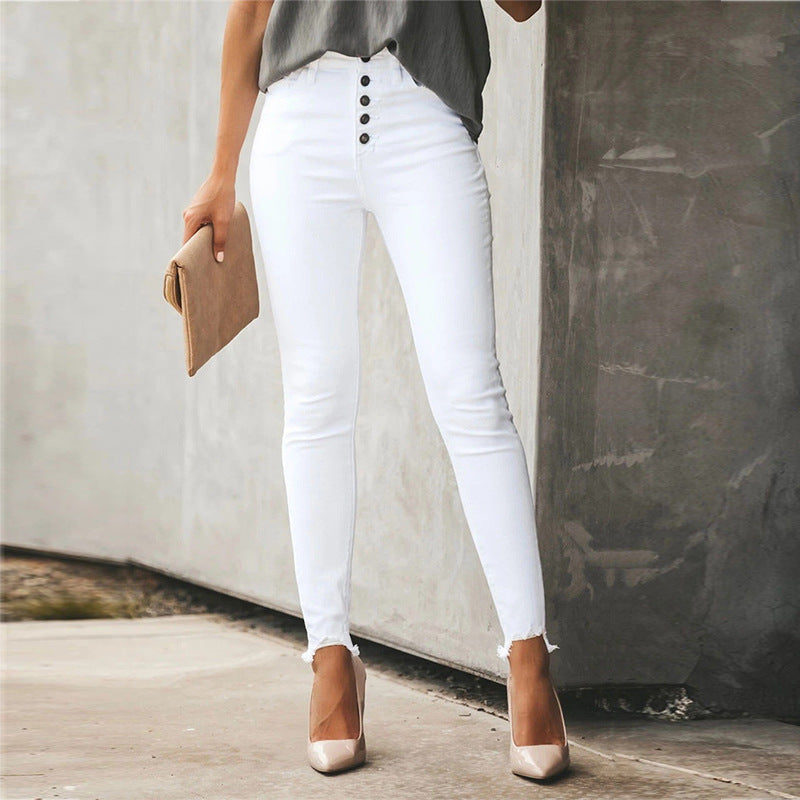 Nicole – Pantalon Décontracté Uni pour Femme
